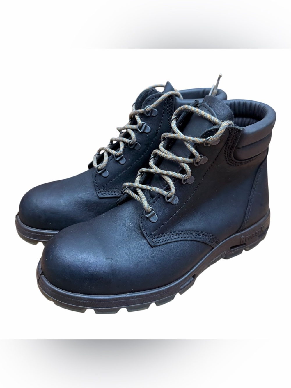 Redback USBBK size 9 Black Leather Slip Resistant Work Boot Steel Toe